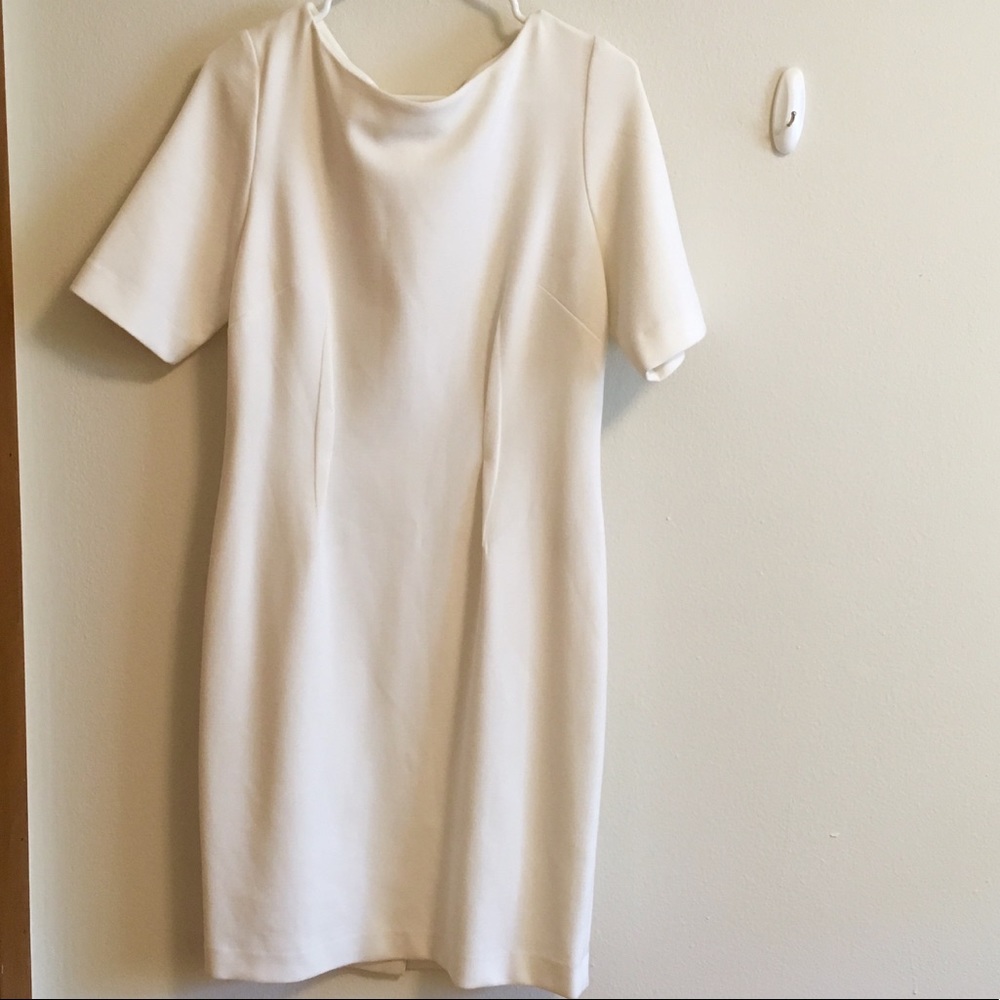 Lela Rose Off White Midi Dress